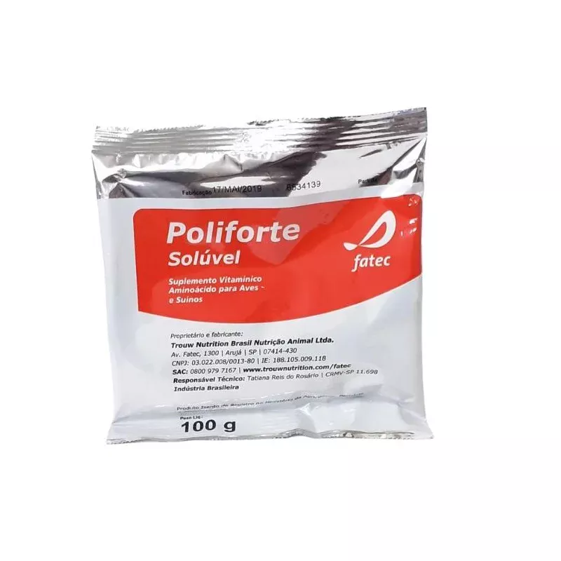 Suplemento Poliforte Avícola Solúvel 100 Gramas